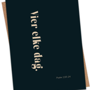 Enkele kaart Vier elke dag