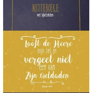 Notitieboekje met bijbelteksten