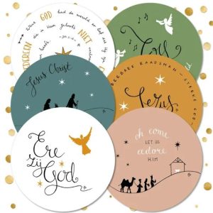 12 kerstkaarten rond