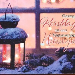Minikaartje Gezegende kerstdagen en een voorspoedig Nieuwjaar