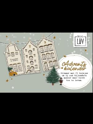 Adventsslinger met 25 huisjes