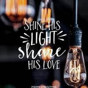 Minikaartje Shine his light share his love