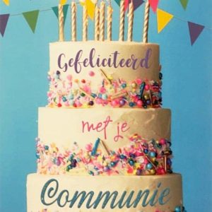 Wenskaart Gefeliciteerd met je communie