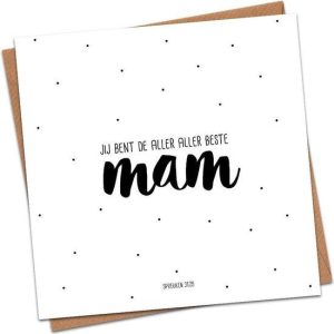 Kaart moederdag spreuken 31:29 zwart wit