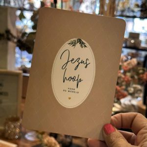 Kerstkaart Jezus hoop voor de wereld