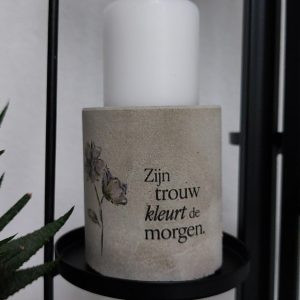 Kaarsenstandaard rustiek - Zijn trouw kleurt..