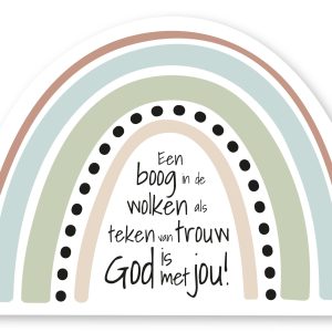 Muurvorm regenboog - Een boog in de wolken..