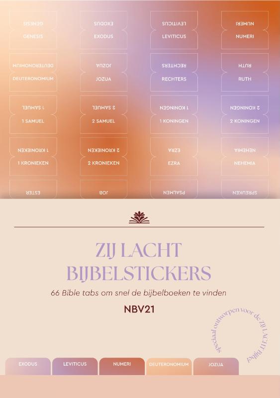 Zij Lacht bijbelstickers NBV21