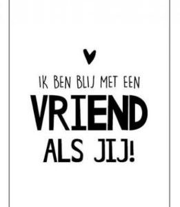 Enkele kaart ik ben blij met een vriend als jij