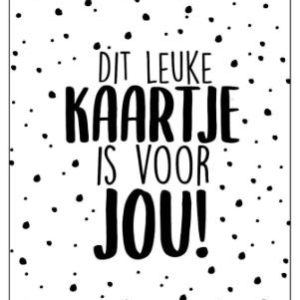 Enkele kaart Dit leuke kaartje is voor jou