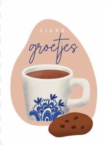 Ansichtkaart lieve groetjes