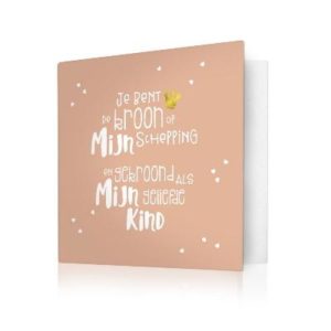 Dubbele kaart Je bent mijn kroon op de schepping