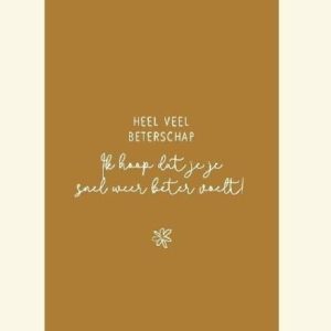 Enkele kaart – Beterschap