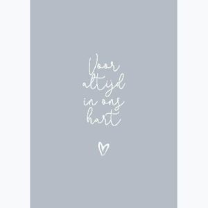 Enkele kaart – Voor altijd in ons hart