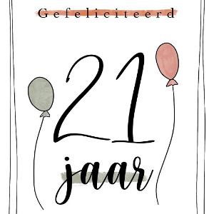 Enkele kaart 21 jaar