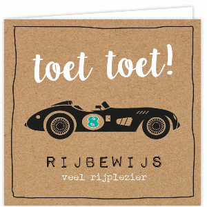 Dubbele kaart Toet toet rijbewijs