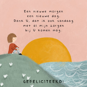 Enkele kaart nieuwe dag nieuwe morgen