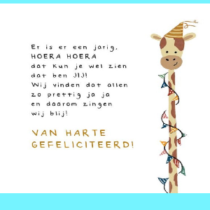 Enkele kaart Gefeliciteerd