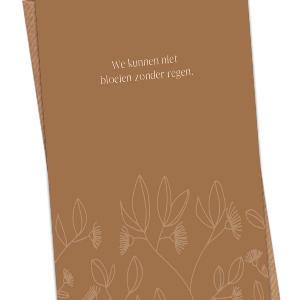 Enkele kaart We kunnen niet bloeien zonder regen