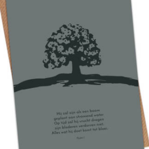 Enkele kaart Psalm 1 grijs