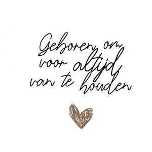 Interieurbord Geboren