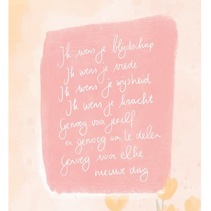 Enkele kaart Ik wens je blijdschap