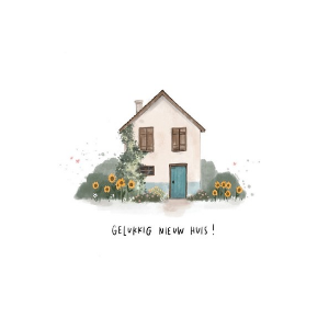 Enkele kaart Gelukkig nieuw huis