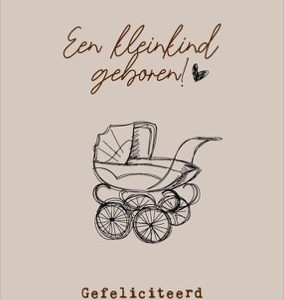 Dubbele kaart Een kleinkind geboren