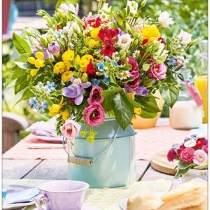 Ansichtkaart met bos bloemen