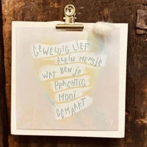 Vierkante kaart Geweldig lief klein mensje