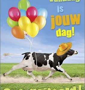 Dubbele kaart A4 Vandaag is jou dag!