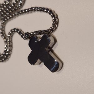 Collier met Xl kruis glad 25mm