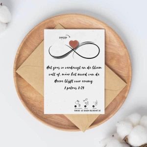 Het gras verdort - Kaart met zeepje en bloemzaadjes