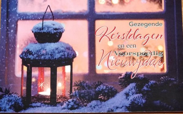 Minikaartje Gezegende kerstdagen en een voorspoedig Nieuwjaar