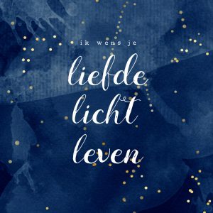 Minikaartje Liefde licht leven