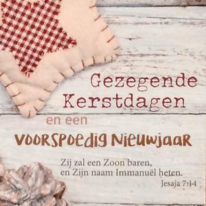 Minikaart Gezegende Kerstdagen en een voorspoedig nieuwjaar