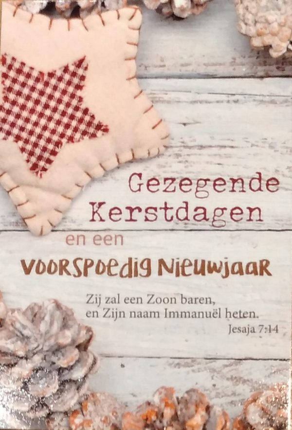 Minikaart Gezegende Kerstdagen en een voorspoedig nieuwjaar