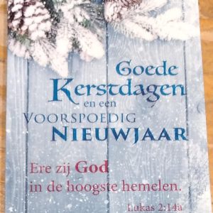 Minikaart Goede Kerstdagen en een Voorspoedig Nieuwjaar