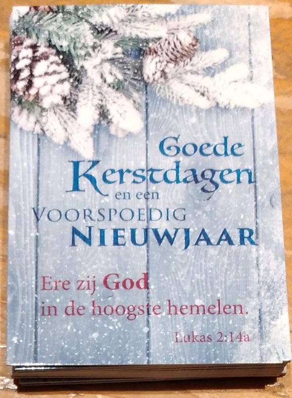 Minikaart Goede Kerstdagen en een Voorspoedig Nieuwjaar