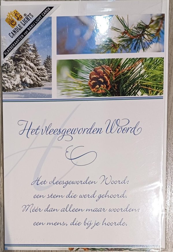 Kerstkaart Het vleesgeworden woord