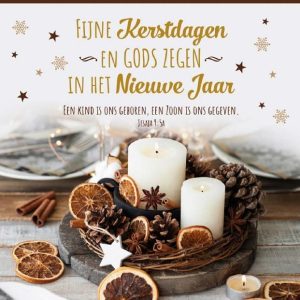 Doosje kerstkaarten Fijne kerstdagen en Gods zegen
