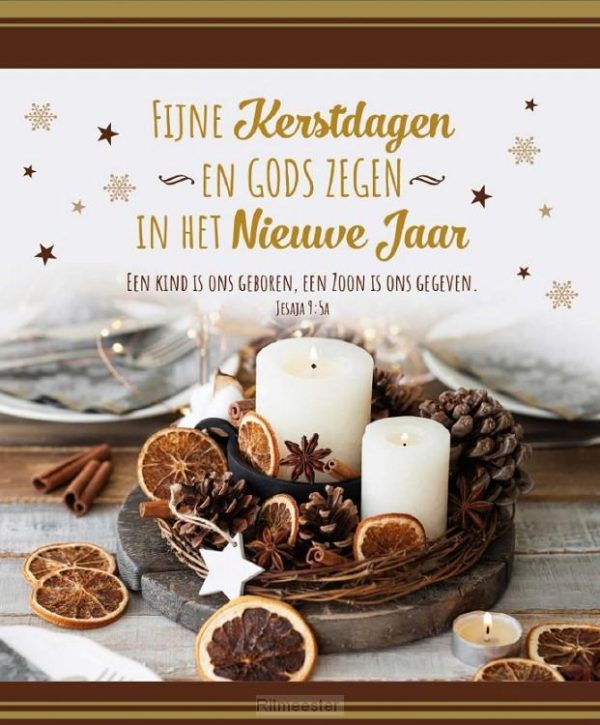 Doosje kerstkaarten Fijne kerstdagen en Gods zegen