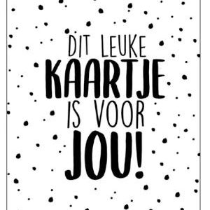 Enkele kaart Dit leuke kaartje is voor jou