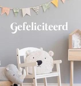 Minikaart gefeliciteerd kindje