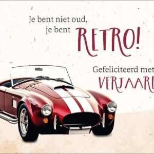 Dubbele kaart - Gefeliciteerd met je verjaardag met auto