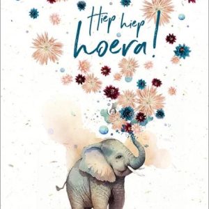 Dubbele kaart - Hiep Hiep Hoera!