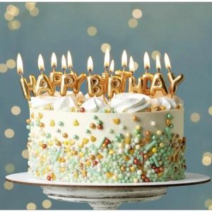 Blanco kaart met happy birthday