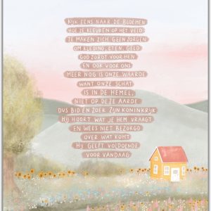 Poster A3 Kijk eens naar de bloemen