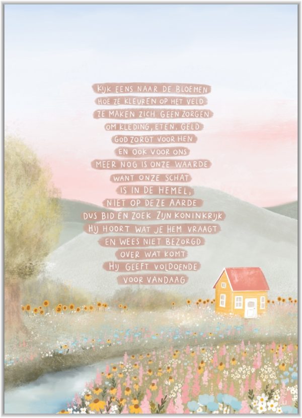 Poster A3 Kijk eens naar de bloemen