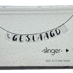 Vlaggetjeslijn/slinger Geslaagd